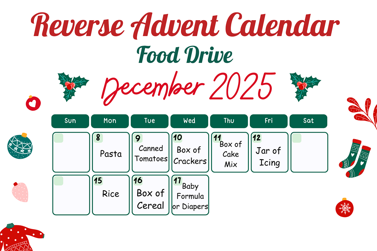 Reverse Advent Calendar Food Bank