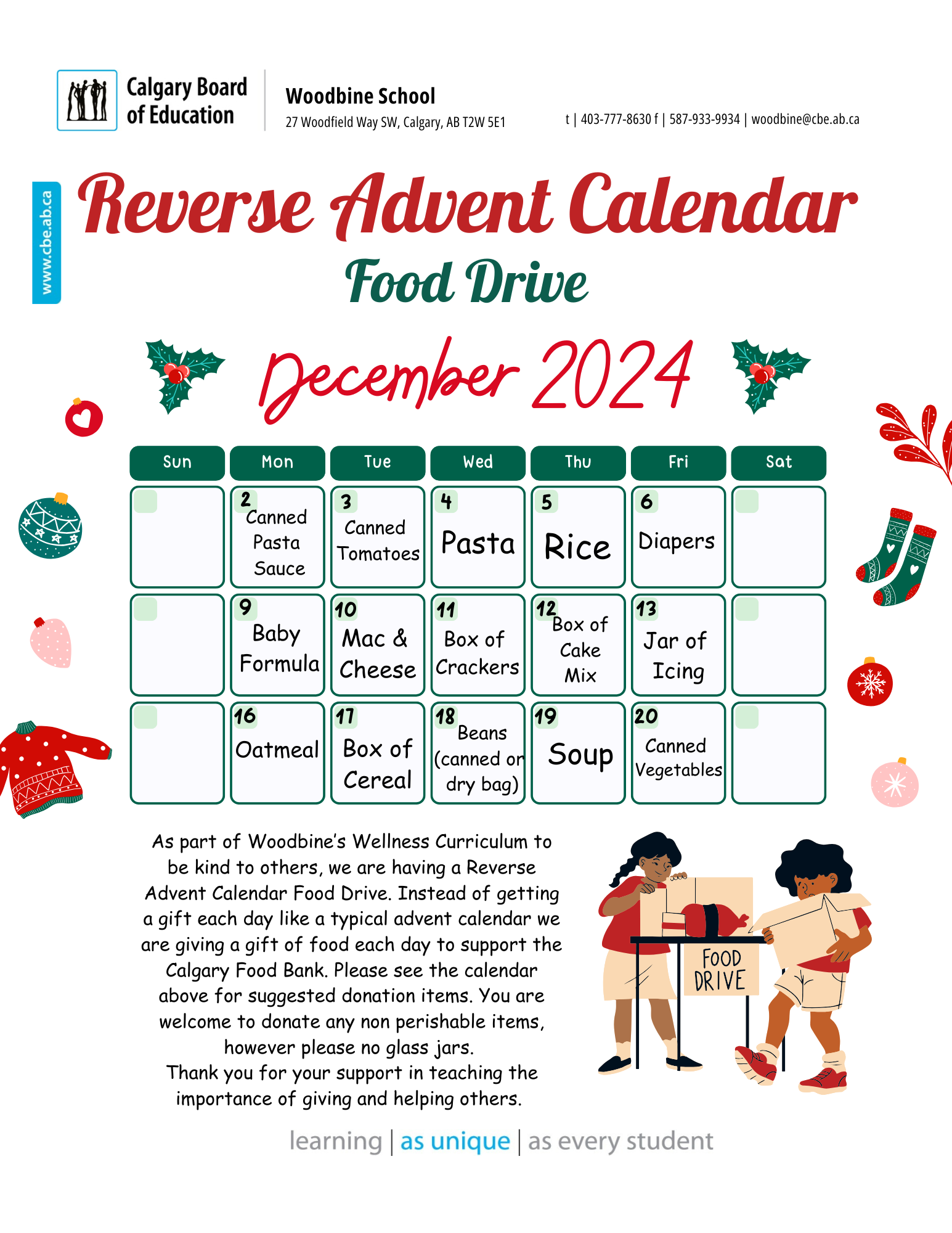 Reverse Advent