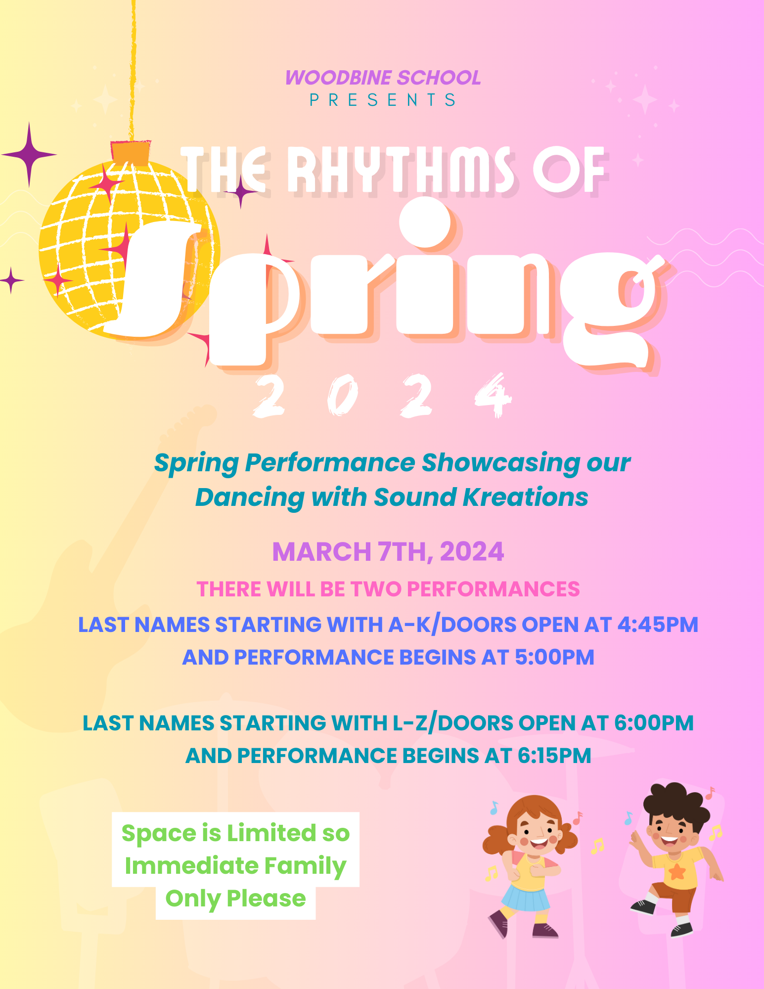 Orange White Bright Spring Concert Flyer