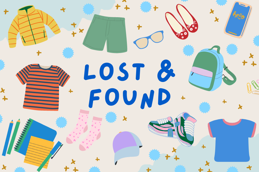 Lost & Found, Illustration, Cartoon, Backpack, Shorts, Shoes, Jacket, Blue, Elementary, Middle